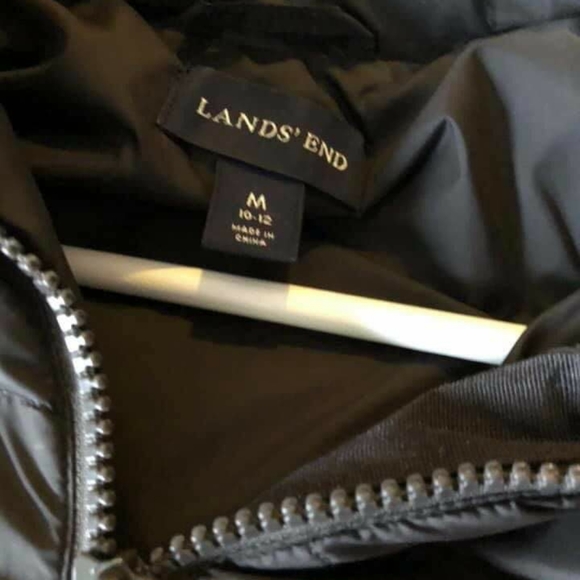 Land's End Down Puffer Coat in Dark Brown Medium - Picture 3 of 6